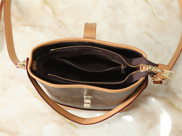 バケットバッグ 縦型フォルム LOUIS VUITTON ルイヴィトン コピー ショルダー付き きれいめ外出バッグ