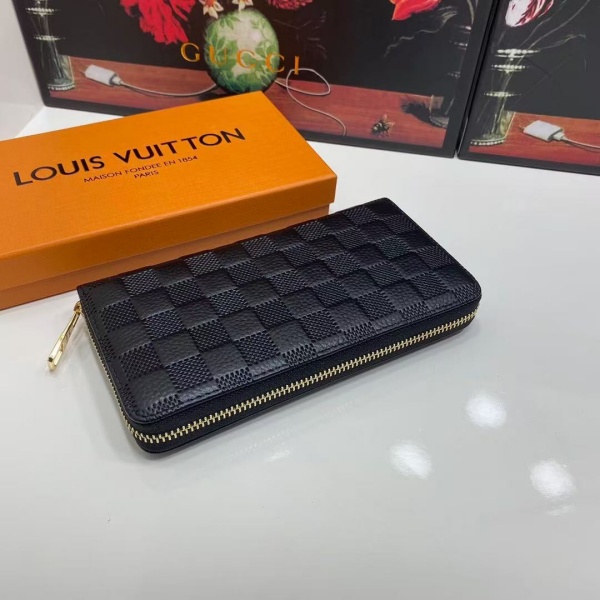 LOUIS VUITTON ルイヴィトン ラウンドファスナー長財布 ダミエ調