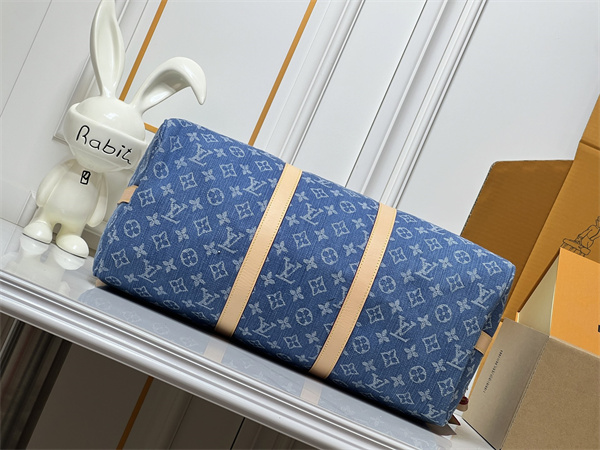 LOUIS VUITTON ルイヴィトン コピー バッグ ロゴ総柄 今季注目 デニム調デザイン ダッフルスタイル 出張対応