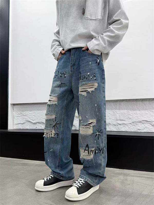 スターアート ダメージジーンズ デザイン性抜群 AMIRI アミリ コピー ジーンズ 着映えアイテム ストリートモード 高評価候補