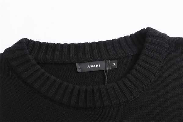 クラシックエンブレム刺繍 クルーネック モードクラシカル AMIRI アミリ コピー ニット こなれ見え 上質ストリート