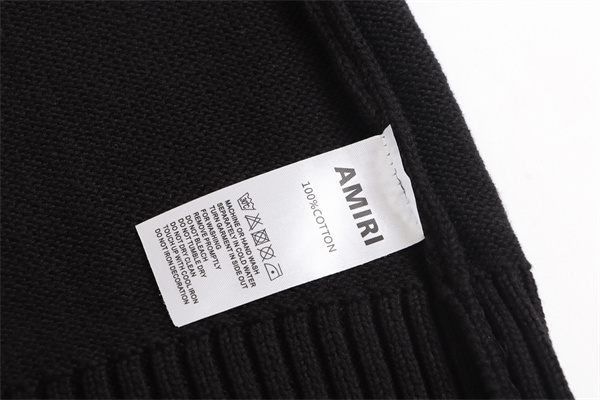 クラシックエンブレム刺繍 クルーネック モードクラシカル AMIRI アミリ コピー ニット こなれ見え 上質ストリート