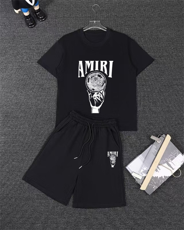 2026新作 クリスタルアートグラフィック Tシャツ×ショーツ ストリート映え AMIRI アミリ コピー セットアップ