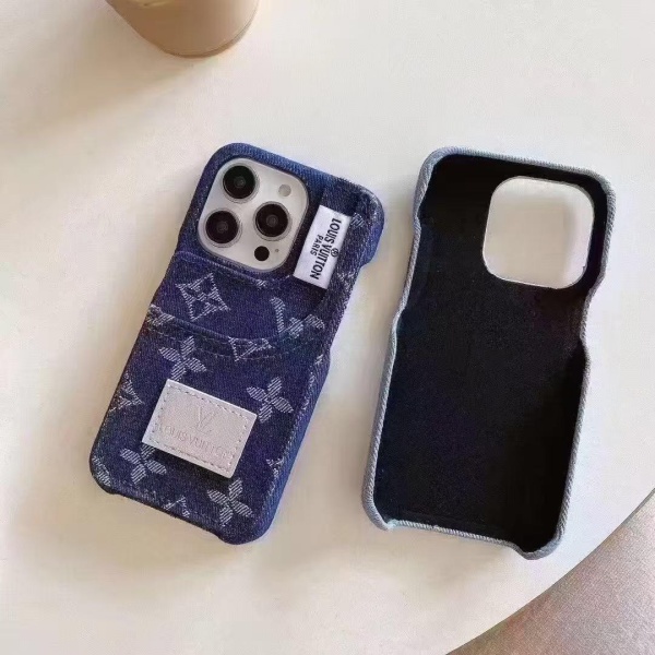 LOUIS VUITTON コピー IPHONE17 新作 デニム調 ポケット付き iPhoneケース モノグラム 保護ケース 売れ筋候補