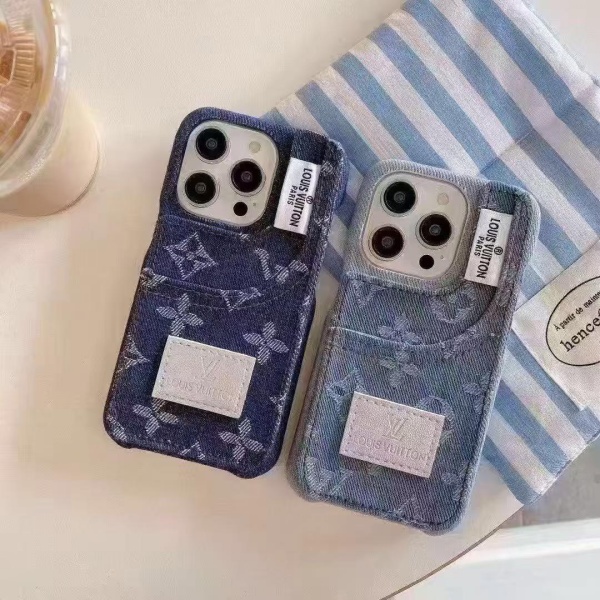 LOUIS VUITTON コピー IPHONE17 新作 デニム調 ポケット付き iPhoneケース モノグラム 保護ケース 売れ筋候補