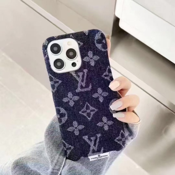 LOUIS VUITTON コピー IPHONE17 新作 ジャカードデニム iPhoneケース ファブリック調 注目アイテム トレンド