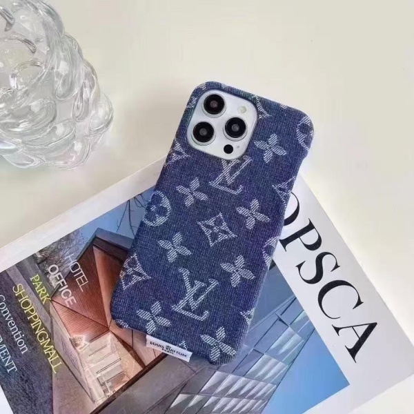 LOUIS VUITTON コピー IPHONE17 新作 ジャカードデニム iPhoneケース ファブリック調 注目アイテム トレンド