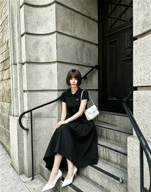 売れ筋 フレアワンピース エレガント 上品カジュアル PRADA プラダ コピー ワンピース スタイルアップ