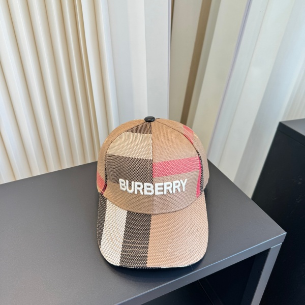 BURBERRY バーバリー 2026 クラシックチェックロゴ刺繍ベースボールキャップ ユニセックス サマーキャップ