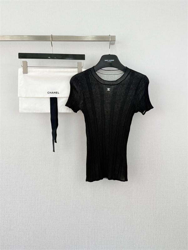 Chanel シャネルtシャツコピー26SSトレンド新作☆ニットウェア半袖エレガントスタイル４色