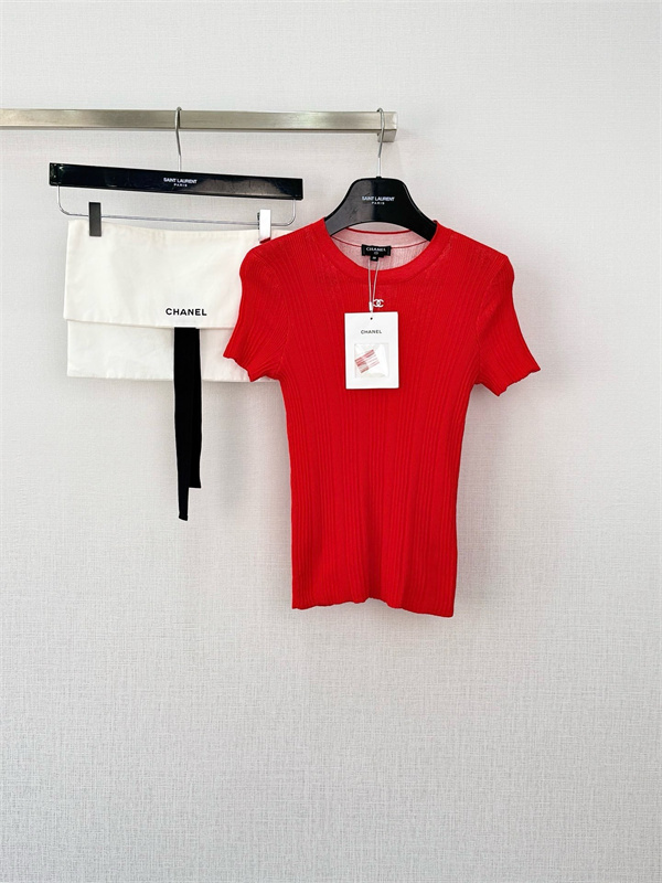 Chanel シャネルtシャツコピー26SSトレンド新作☆ニットウェア半袖エレガントスタイル４色