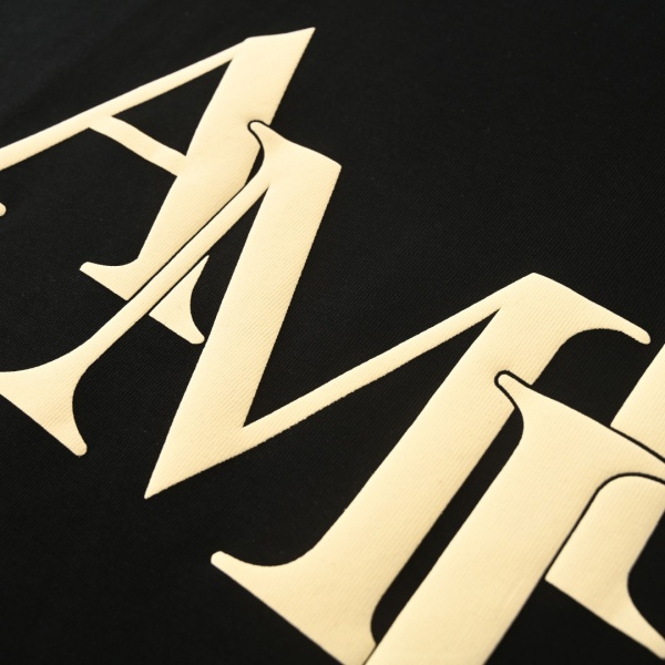 AMIRI アミリ 2026新作 発泡ロゴプリント 半袖Tシャツ コットン クルーネック オーバーサイズ 人気