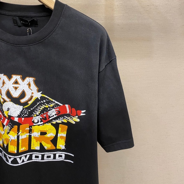 AMIRI アミリ 2026新作 ヘビーウェイト コットン 半袖Tシャツ 両面プリント オーバーサイズ ユニセックス