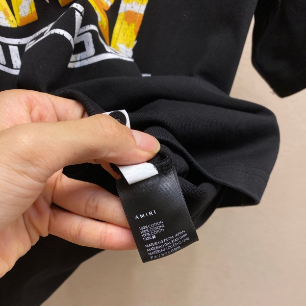 AMIRI アミリ 2026新作 ヘビーウェイト コットン 半袖Tシャツ 両面プリント オーバーサイズ ユニセックス
