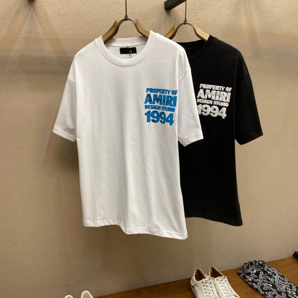 AMIRI アミリ 2026新作 バックロゴプリント 半袖Tシャツ ヘビーウェイト コットン オーバーサイズ ユニセックス