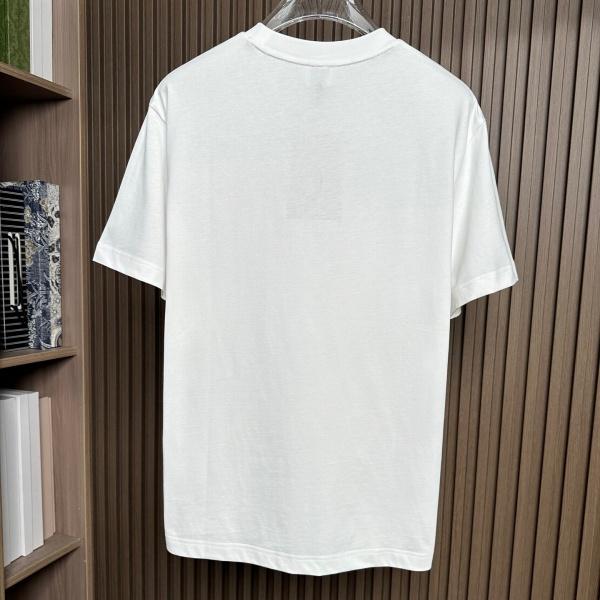 BURBERRY バーバリー ロゴ刺繍Tシャツ アーチロゴ エンブレム刺繍 クルーネック 半袖 コットン カジュアル メンズ レディース