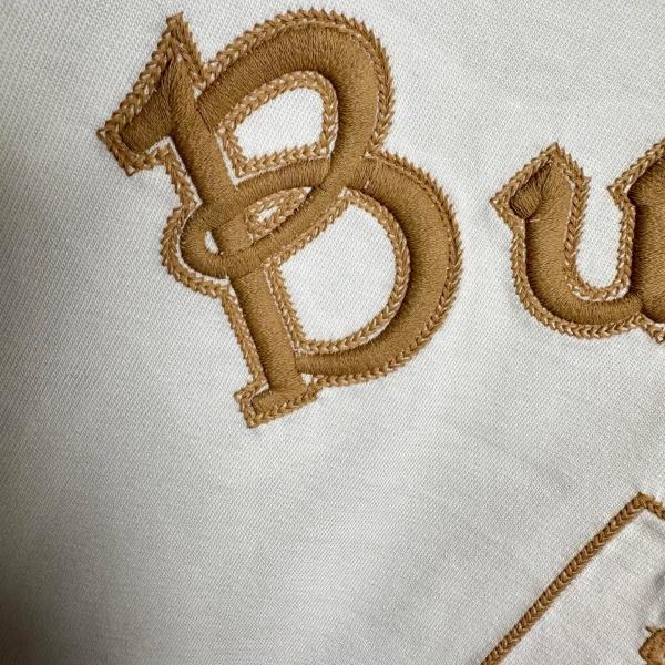 BURBERRY バーバリー ロゴ刺繍Tシャツ アーチロゴ エンブレム刺繍 クルーネック 半袖 コットン カジュアル メンズ レディース
