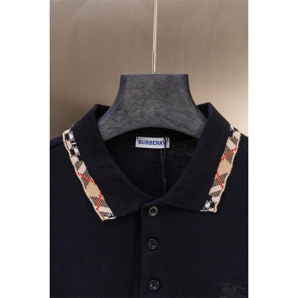 新作 チェック襟 半袖 メンズ BURBERRY バーバリー コピー ポロシャツ 人気アイテム 上品コーデ