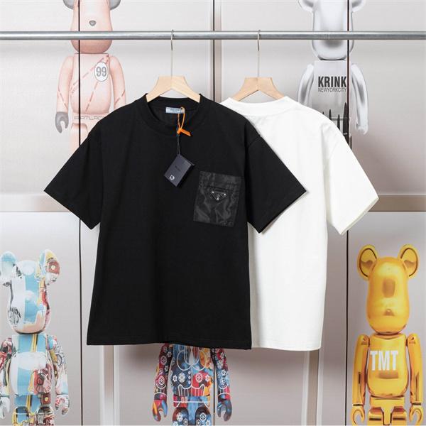 カジュアル半袖 ロゴポケットデザイン メンズ 高見え PRADA プラダ コピー Tシャツ 人気モデル