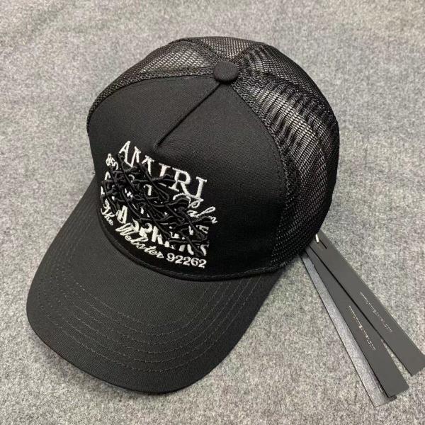 AMIRI アミリ メッシュキャップ クロスロゴ刺繍 グラフィックデザイン トラッカーキャップ サイズ調整可能 ストリート ユニセックス