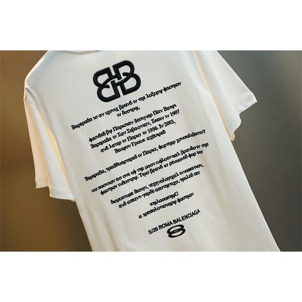 ロゴ刺繍 半袖 メンズ 人気アイテム シンプルデザイン BALENCIAGA バレンシアガ コピー Tシャツ 定番人気