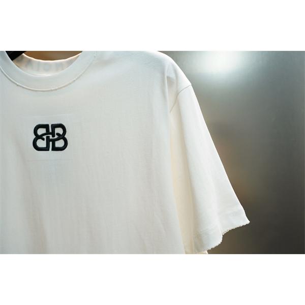 ロゴ刺繍 半袖 メンズ 人気アイテム シンプルデザイン BALENCIAGA バレンシアガ コピー Tシャツ 定番人気