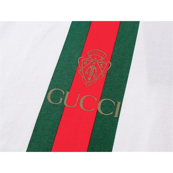 GUCCI グッチ コピー Tシャツ センターラインデザイン 半袖 メンズ 人気モデル 大人カジュアル ファッションアイテム