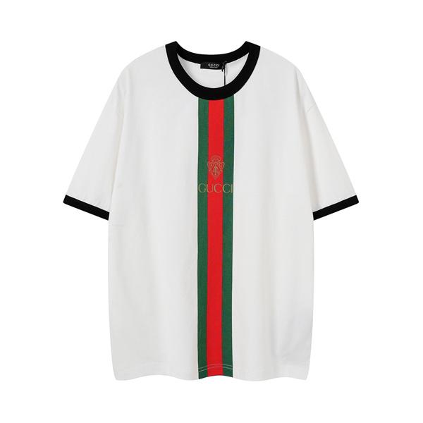 GUCCI グッチ コピー Tシャツ センターラインデザイン 半袖 メンズ 人気モデル 大人カジュアル ファッションアイテム