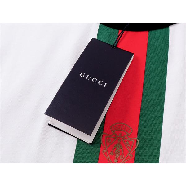 GUCCI グッチ コピー Tシャツ センターラインデザイン 半袖 メンズ 人気モデル 大人カジュアル ファッションアイテム