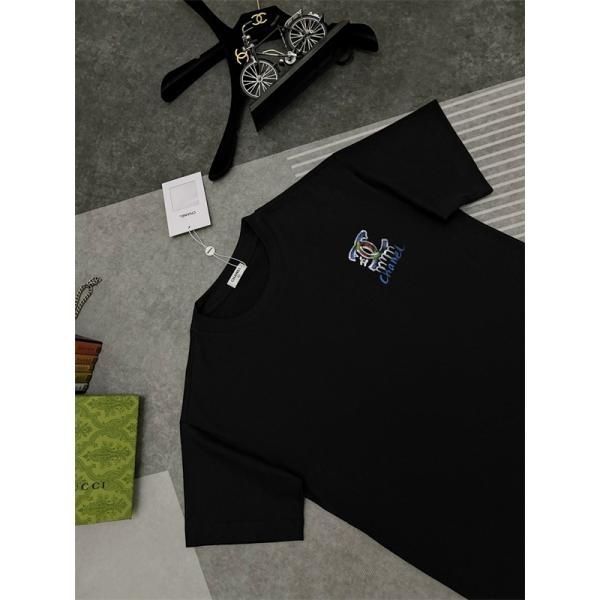 グラフィックロゴ 半袖 メンズ 個性派ファッション 上品カジュアル 2026最新 CHANEL シャネル コピー Tシャツ