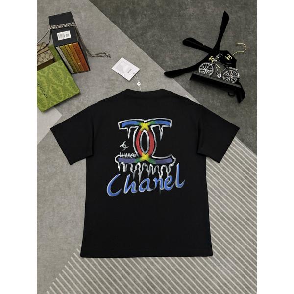 グラフィックロゴ 半袖 メンズ 個性派ファッション 上品カジュアル 2026最新 CHANEL シャネル コピー Tシャツ