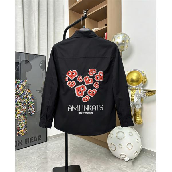 バックプリント メンズ 個性派スタイル オシャレ見え AMI アミ コピー Tシャツ 注目アイテム