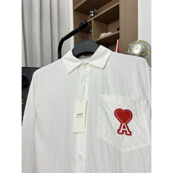 バックプリント メンズ 個性派スタイル オシャレ見え AMI アミ コピー Tシャツ 注目アイテム