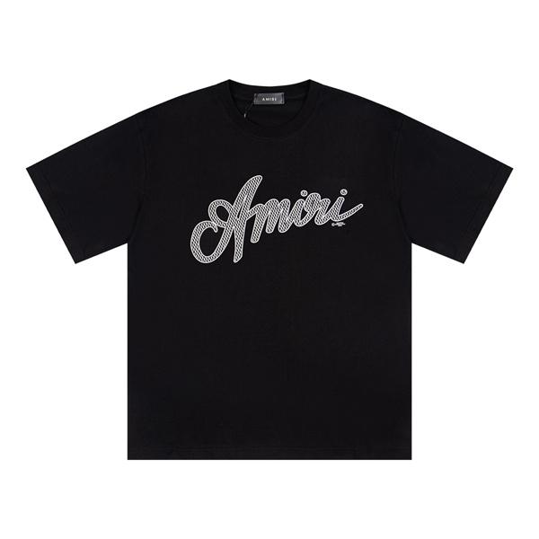 ロゴプリント 半袖 ゆったりシルエット クルーネック 男女兼用 AMIRI アミリ コピー Tシャツ カジュアル トップス