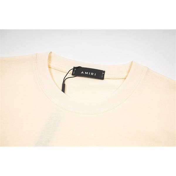 ダイスロゴ 半袖 メンズ バックプリント ワンポイント刺繍 ワイドシルエット AMIRI アミリ コピー Tシャツ ストリートカジュアル 人気トップス