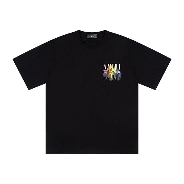 ワンポイントロゴ メンズ バックプリント ペイントデザイン リラックスフィット AMIRI アミリ コピー 半袖カットソー デイリーコーデ