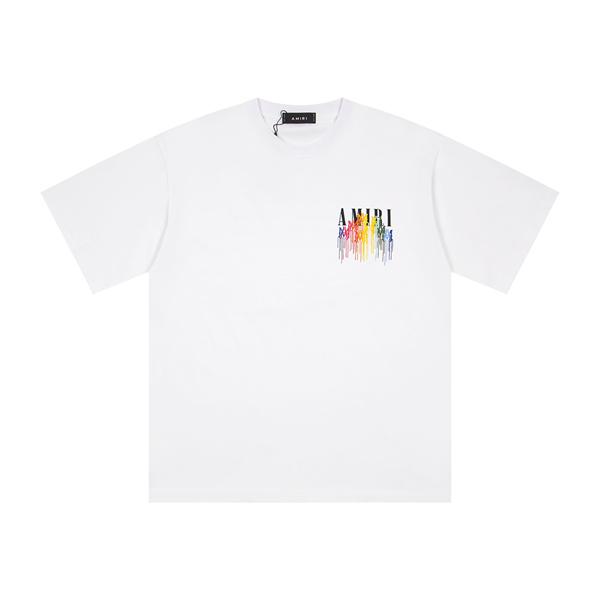 ワンポイントロゴ メンズ バックプリント ペイントデザイン リラックスフィット AMIRI アミリ コピー 半袖カットソー デイリーコーデ