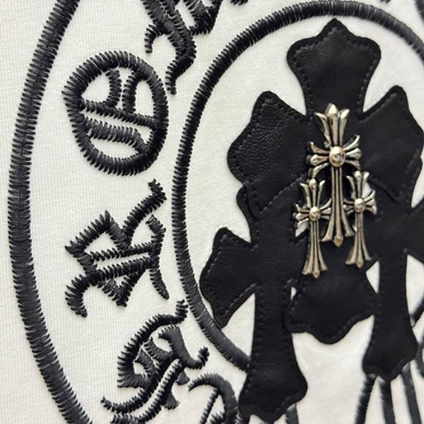 CHROME HEARTS クロムハーツ バックグラフィック 半袖Tシャツ ラインデザイン クルーネック オーバーサイズ