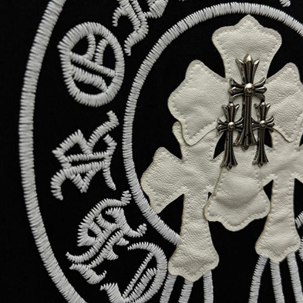 CHROME HEARTS クロムハーツ バックグラフィック 半袖Tシャツ ラインデザイン クルーネック オーバーサイズ