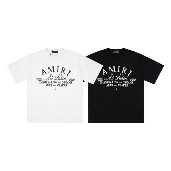 バックロゴ 半袖 大胆プリント ワイドシルエット 個性派ストリート AMIRI アミリ コピー Tシャツ メンズ デイリーコーデ 人気急上昇