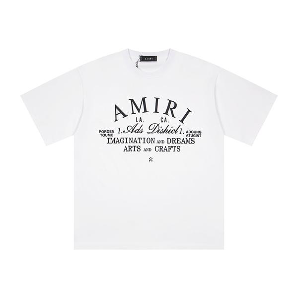 バックロゴ 半袖 大胆プリント ワイドシルエット 個性派ストリート AMIRI アミリ コピー Tシャツ メンズ デイリーコーデ 人気急上昇