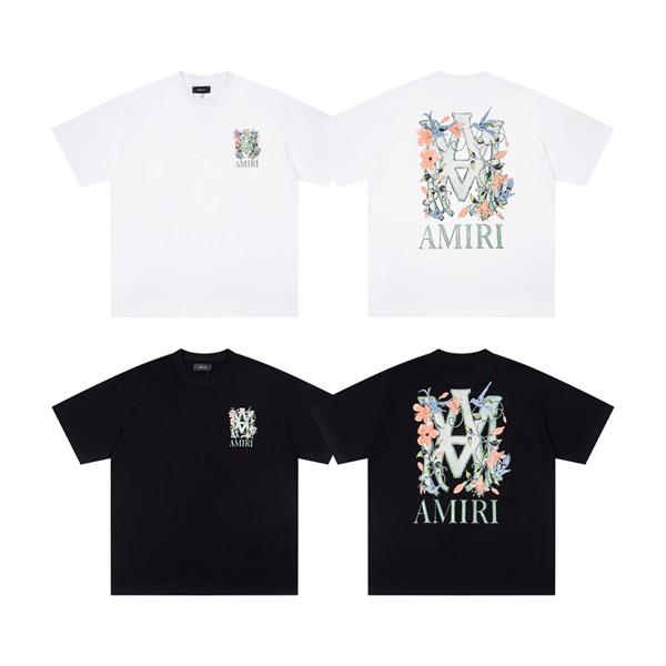 花柄グラフィック 春夏おすすめ バックプリント 上質カジュアル デイリー使い AMIRI アミリ コピー Tシャツ 半袖