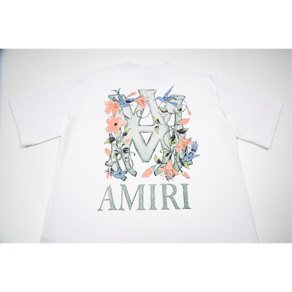 花柄グラフィック 春夏おすすめ バックプリント 上質カジュアル デイリー使い AMIRI アミリ コピー Tシャツ 半袖