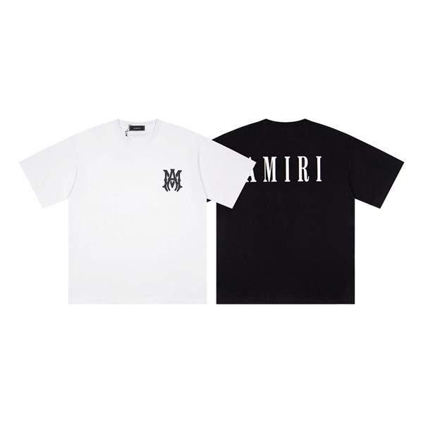AMIRI アミリ コピー Tシャツ ワイドシルエット メンズ 新作 ワンポイントロゴ バックプリント こなれ感 売れ筋トップス