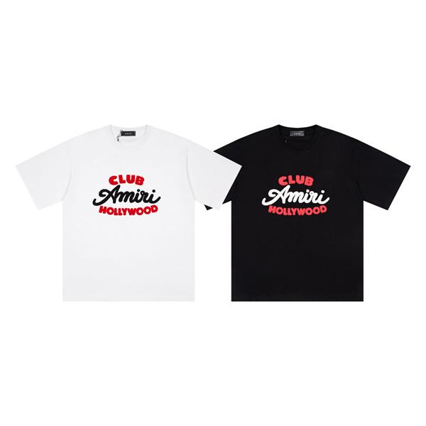 ロゴプリント 半袖 ゆったりシルエット クルーネック 男女兼用 AMIRI アミリ コピー Tシャツ カジュアル トップス