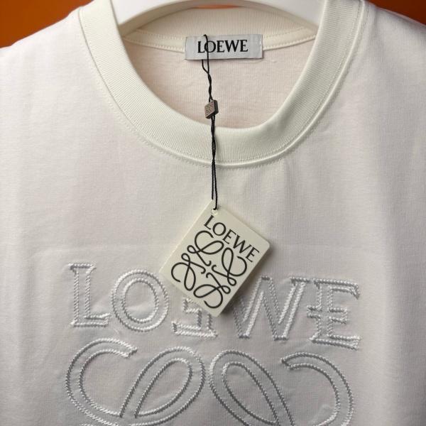 LOEWE ロエベ クラシックアナグラム 刺繍デザインTシャツ コットン半袖 ファッション 売れ筋 快適フィット