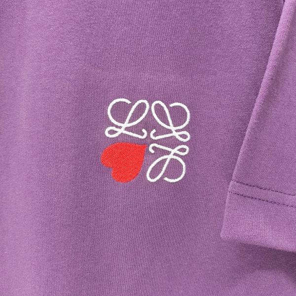 LOEWE コピー ロエベ ハートアナグラム刺繍 半袖Tシャツ ワンポイントデザイン リラックスフィット 2026新作 人気トップス