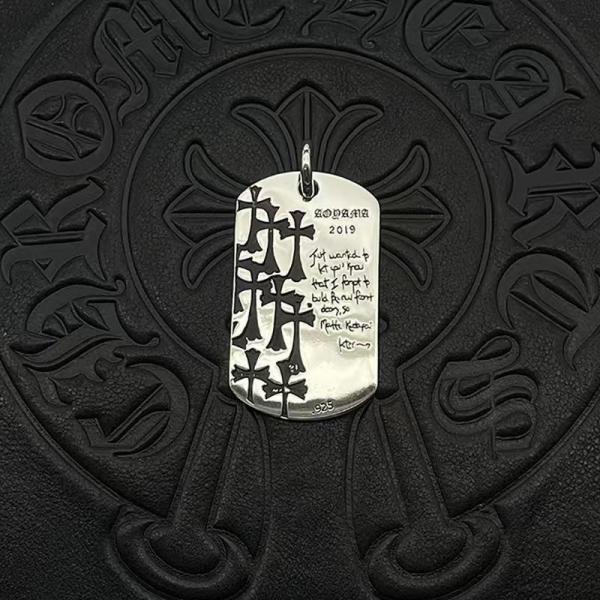 CHROME HEARTS コピー クロムハーツ コピー ドッグタグネックレス クロスモチーフ 925風プレートペンダント ヴィンテージアクセサリー