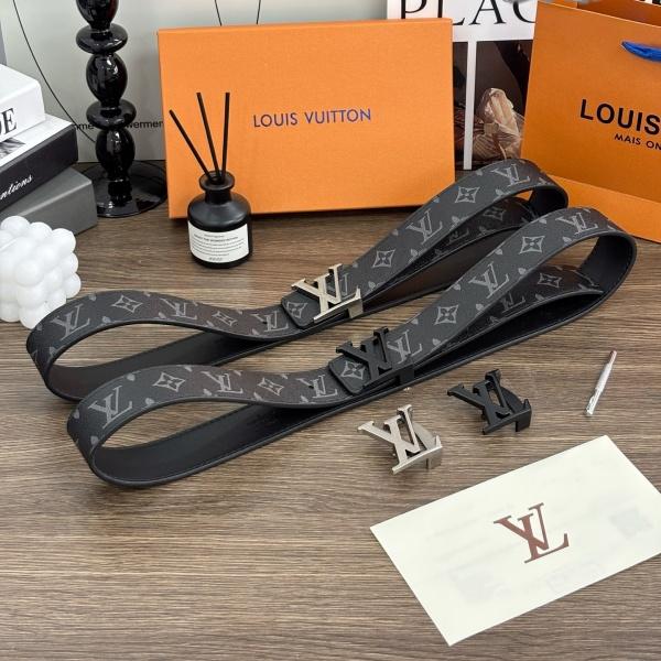 Louis Vuitton コピー ルイヴィトン コピー モノグラム柄 LVロゴバックル レザーベルト カジュアルアクセサリー 売れ筋