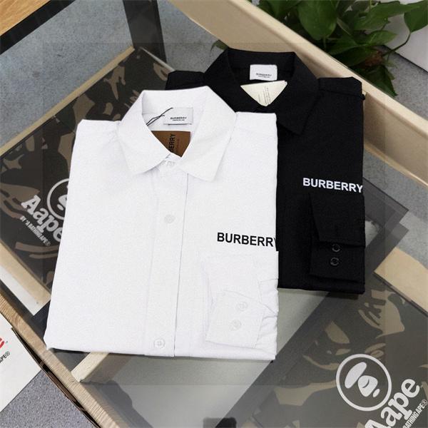 ホースフェリー レタリングアクセント クリーンムード 着映えモデル BURBERRY バーバリー コピー 長袖シャツ